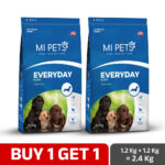 MI PETS EVERYDAY PUPPY DOG FOOD 1.2 KG WITH 1.2 KG FREE