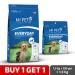 MI PETS EVERYDAY MOTHER AND PUPPY STARTER DOG FOOD 1.2 KG WITH 100 GM FREE