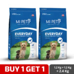 MI PETS EVERYDAY MOTHER AND PUPPY STARTER DOG FOOD 1.2 KG WITH 1.2 KG FREE