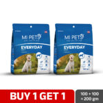 MI PETS EVERYDAY ADULT DOG FOOD 100 GM WITH 100 GM FREE